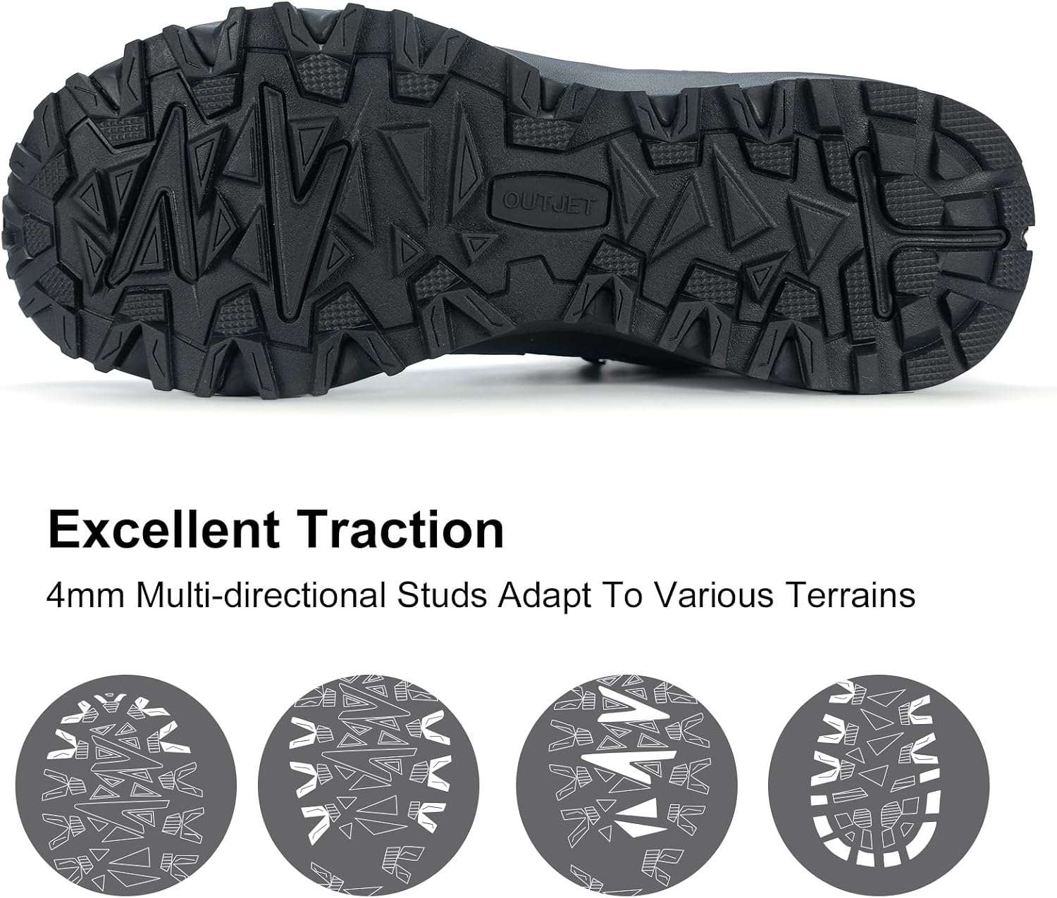 Men's Waterproof Hiking Boots Lightweight Comfortable Outdoor Walking Trail Boots Shoes