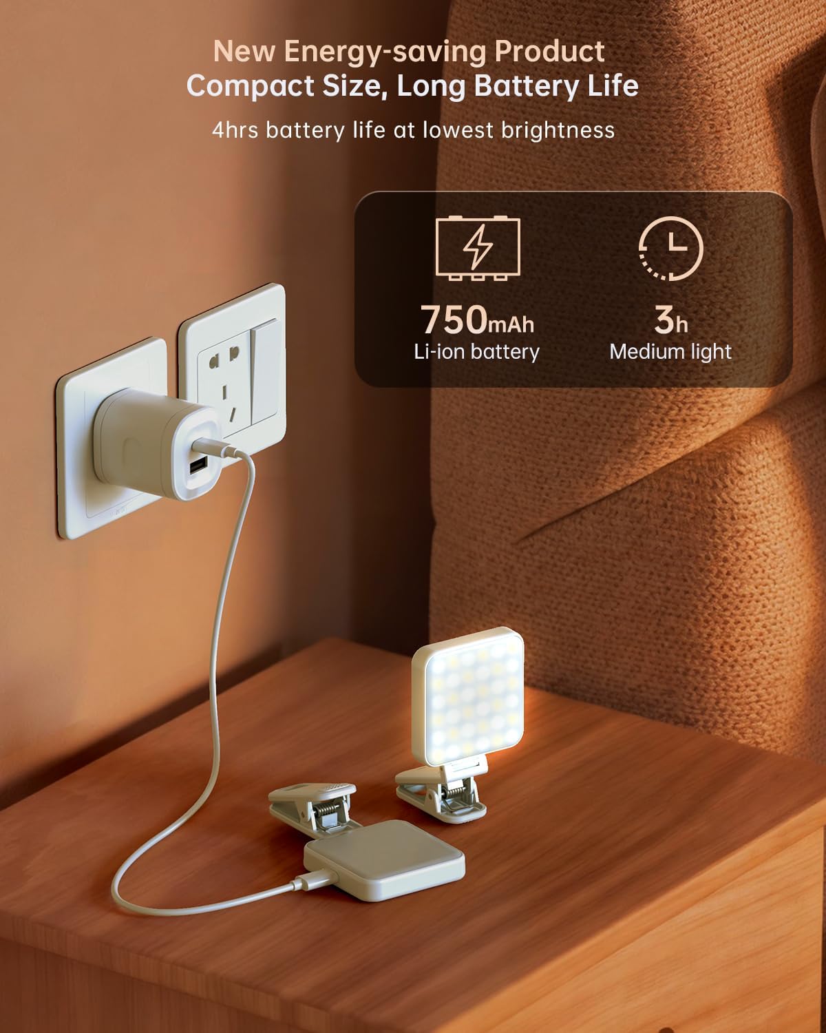 Portable Selfie Light for iPhone: Rechargeable Phone Fill Lights, Ring Light for Camera Picture, Makeup Photo, Video Conferences, Laptop Use, Zoom Meetings, TikTok, Vlog Photography