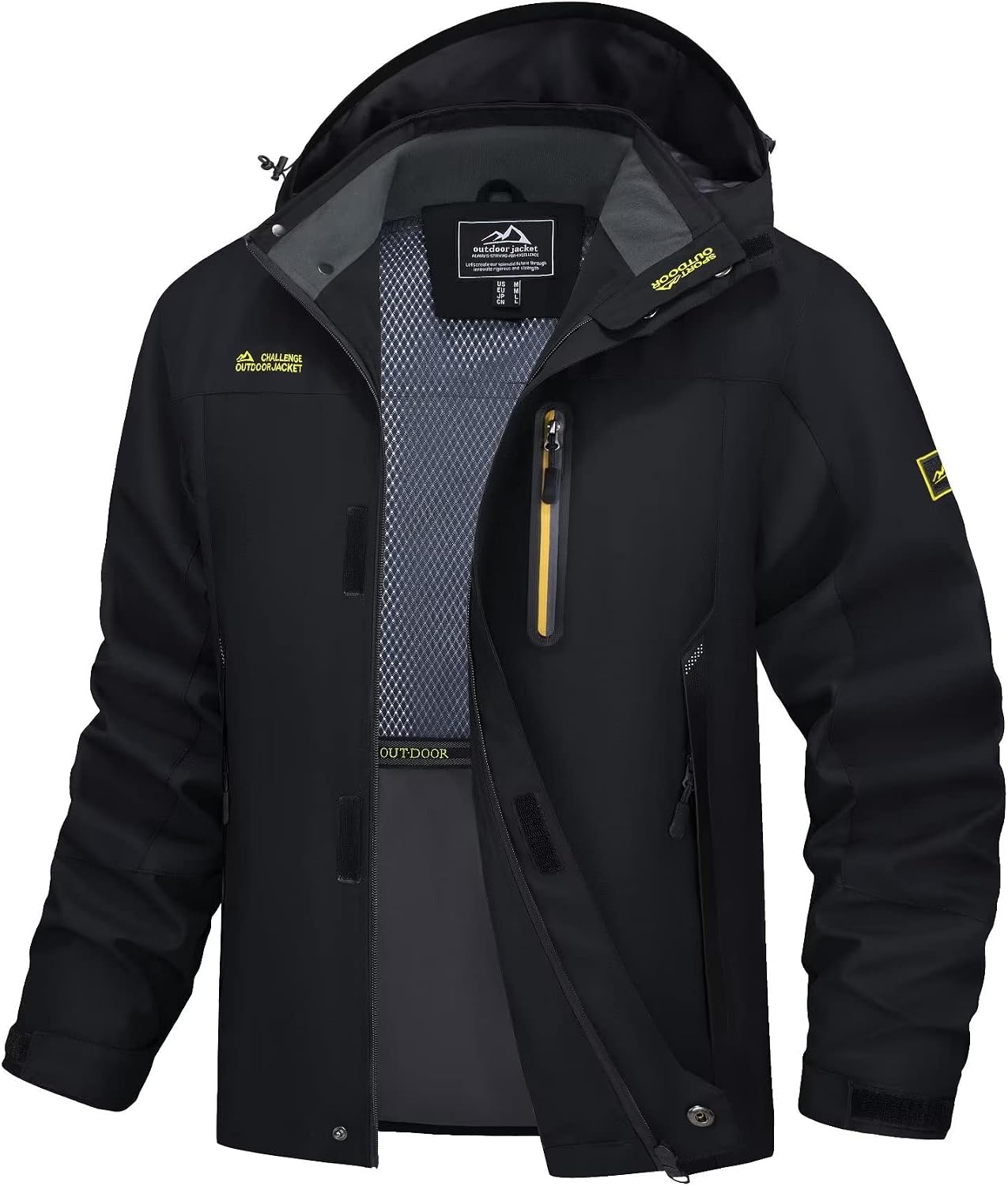 MAGCOMSEN Men's Rain Jacket Lightweight Windbreaker Fishing Raincoat