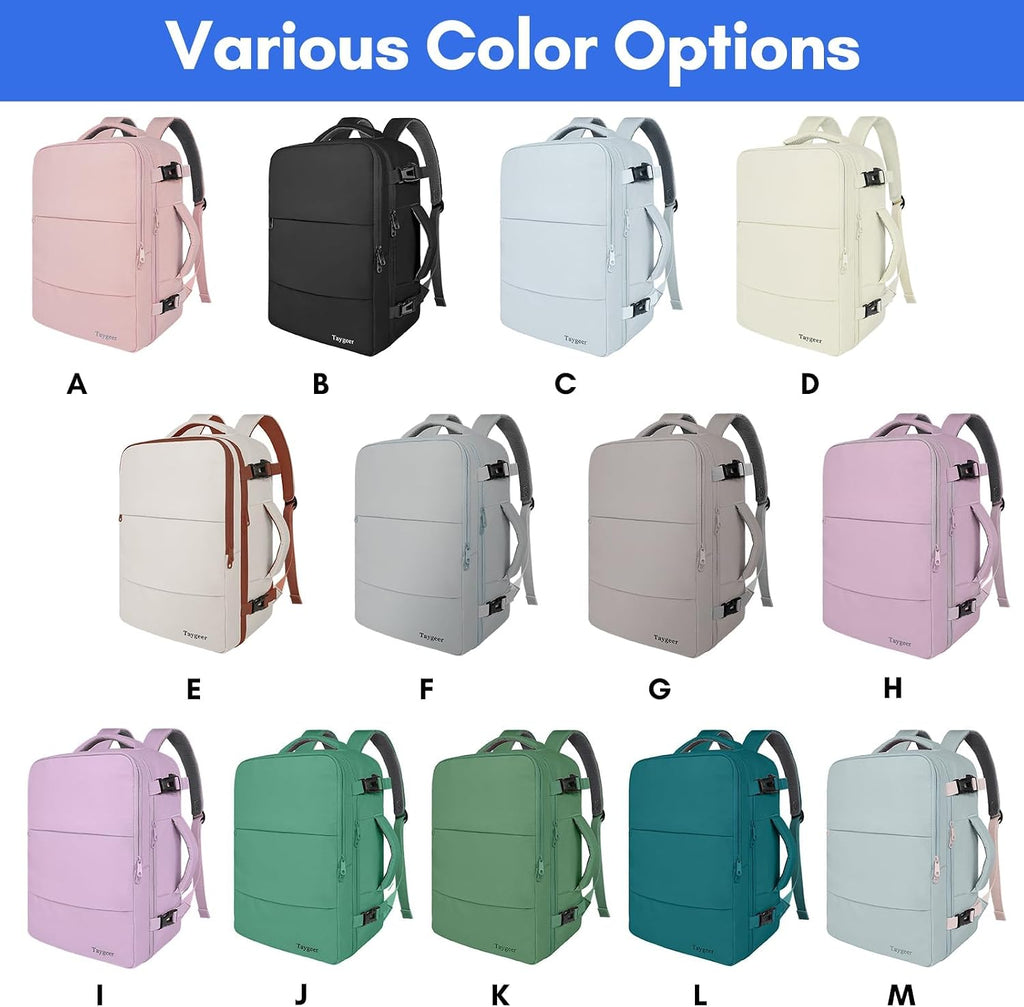 Taygeer Carry On Backpack for Men Women, Laptop Bag 17.3" Flight Approved