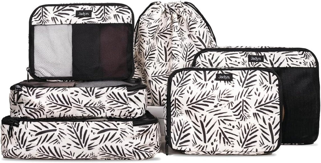 Jadyn Packing Cubes for Travel, 6-Piece Large Packing Cube Organizer Set for Suitcase, Duffel Bag, Luggage, Multiple Sizes Travel Essentials (Desert Foliage)