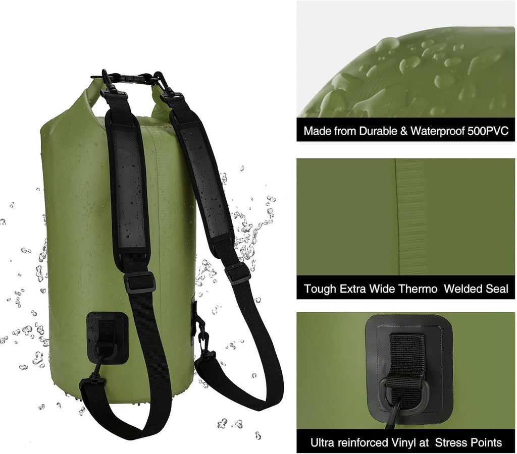 Piscifun Dry Bag, Waterproof Floating Backpack 10L/20L/30L/40L