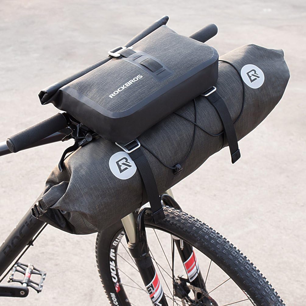 ROCKBROS Waterproof Handlebar Bags 12L-20L Front 2 Dry Packs for MTB Road