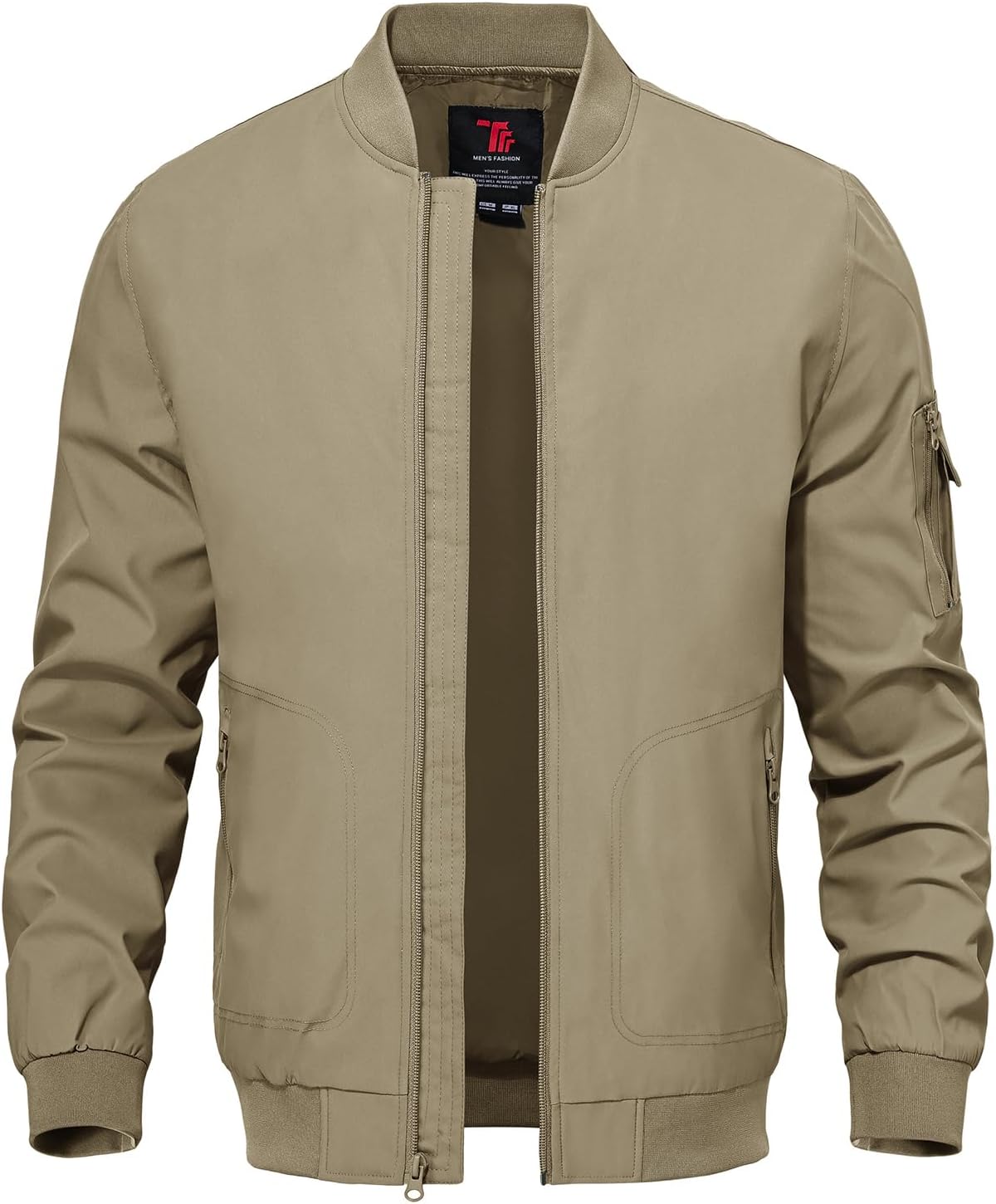 TBMPOY Men's Lightweight Jackets Casual Dress Golf Bomber Windbreaker Fall