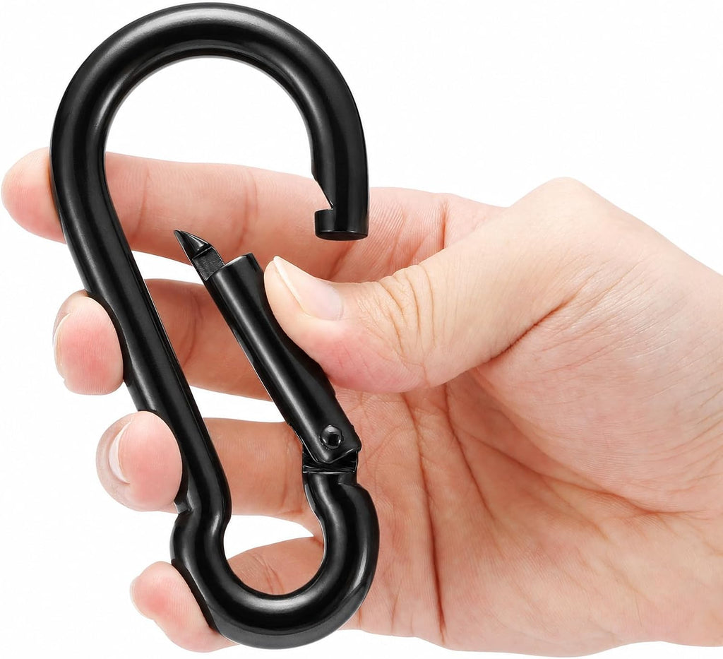 sprookber Stainless Steel Carabiner Spring Snap Hook - 304 Stainless Steel Heavy Duty Clips, Set of 4