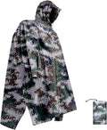 Hooded Rain Poncho for Adult with Pocket Waterproof Lightweight Unisex Raincoat for Hiking Camping Emergency