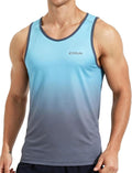 EZRUN Men's Quick Dry Tank Top UPF 50+ Workout Shirt for Gym &amp; Running | Sweat-wicking 4-way Stretch Sleeveless Shirt. Reflective Logo for Safe Night Runs. Loose Fit for Gym &amp; Summer Workouts