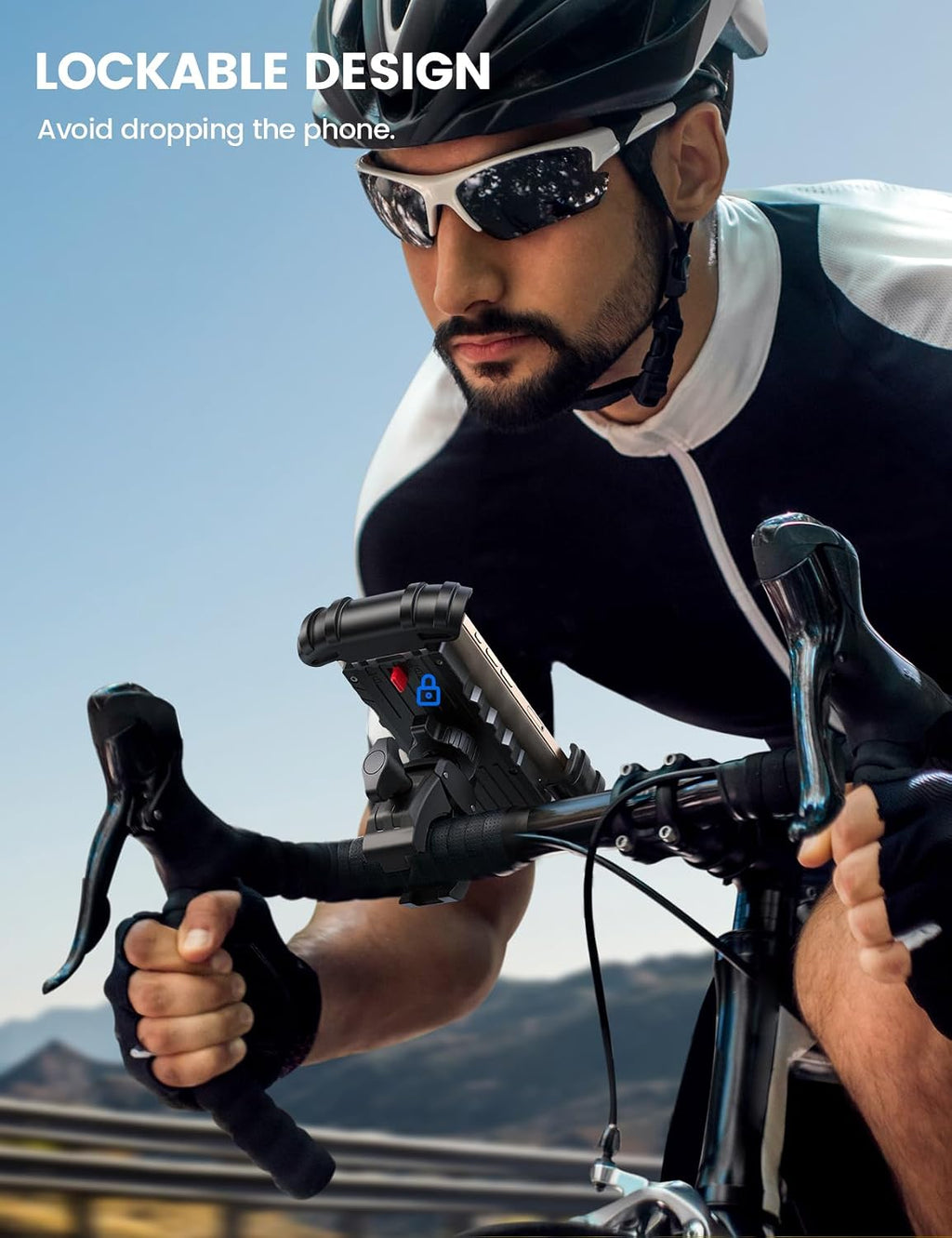 Lamicall Bike Phone Holder Mount - Motorcycle E-Bike Scooter Handlebar Clip