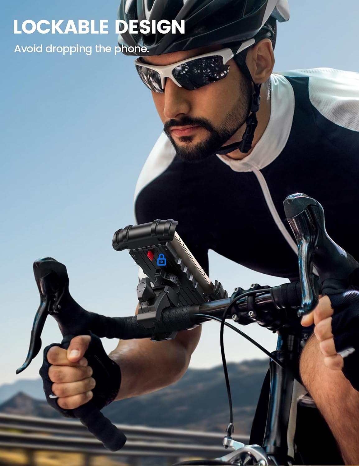 Lamicall Bike Phone Holder Mount - Motorcycle E-Bike Scooter Handlebar Clip