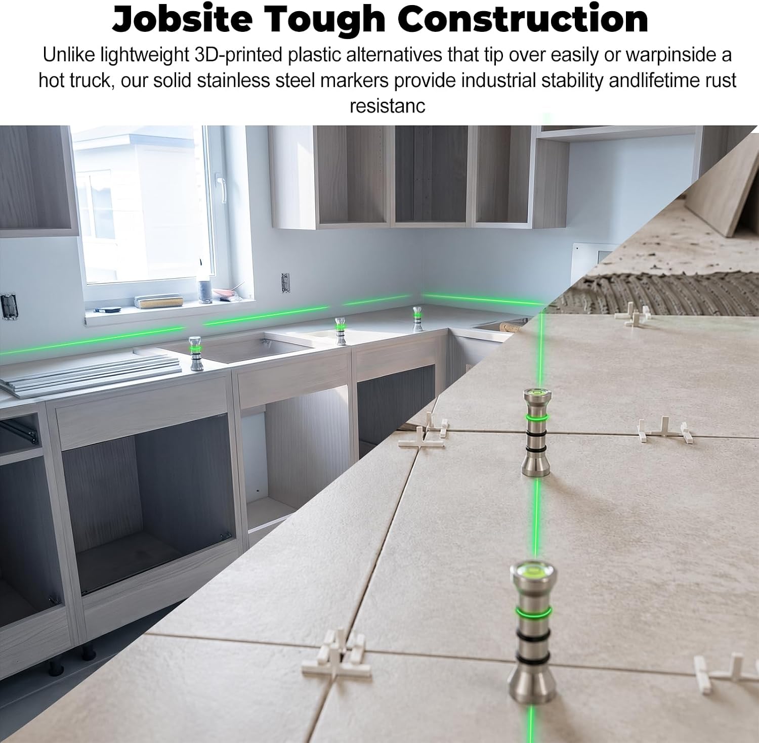 Laser Level Markers Pins, Magnetic Alignment Setup Blocks for Kitchen