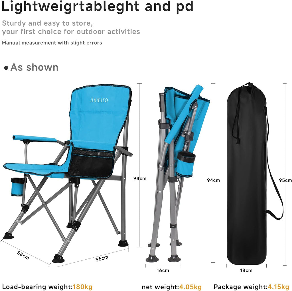 Heavy Duty Folding Camping Chair for Camp, Picnic, Lawn, Fishing