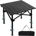 SHANQUAN Camping Table Roll up Table, Fold up Lightweight Compact 2-4 Person Portable Adjustable Height Roll up Aluminum Table with Carry Bag for Outdoor, Camping, Picnic, Backyards, BBQ