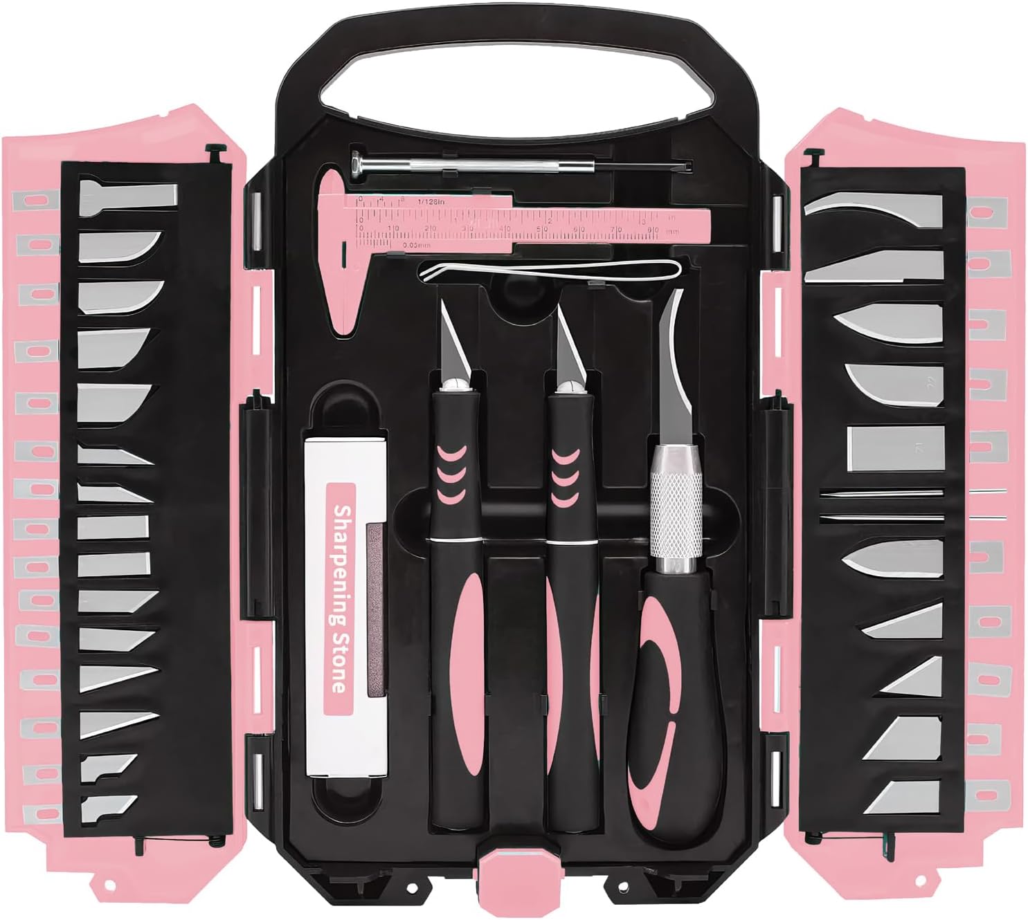 MANUFORE 34pcs Large Exacto Knife Set Craft Precision Knife Set Orange