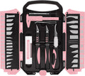 MANUFORE 34pcs Large Exacto Knife Set Craft Precision Knife Set Pink