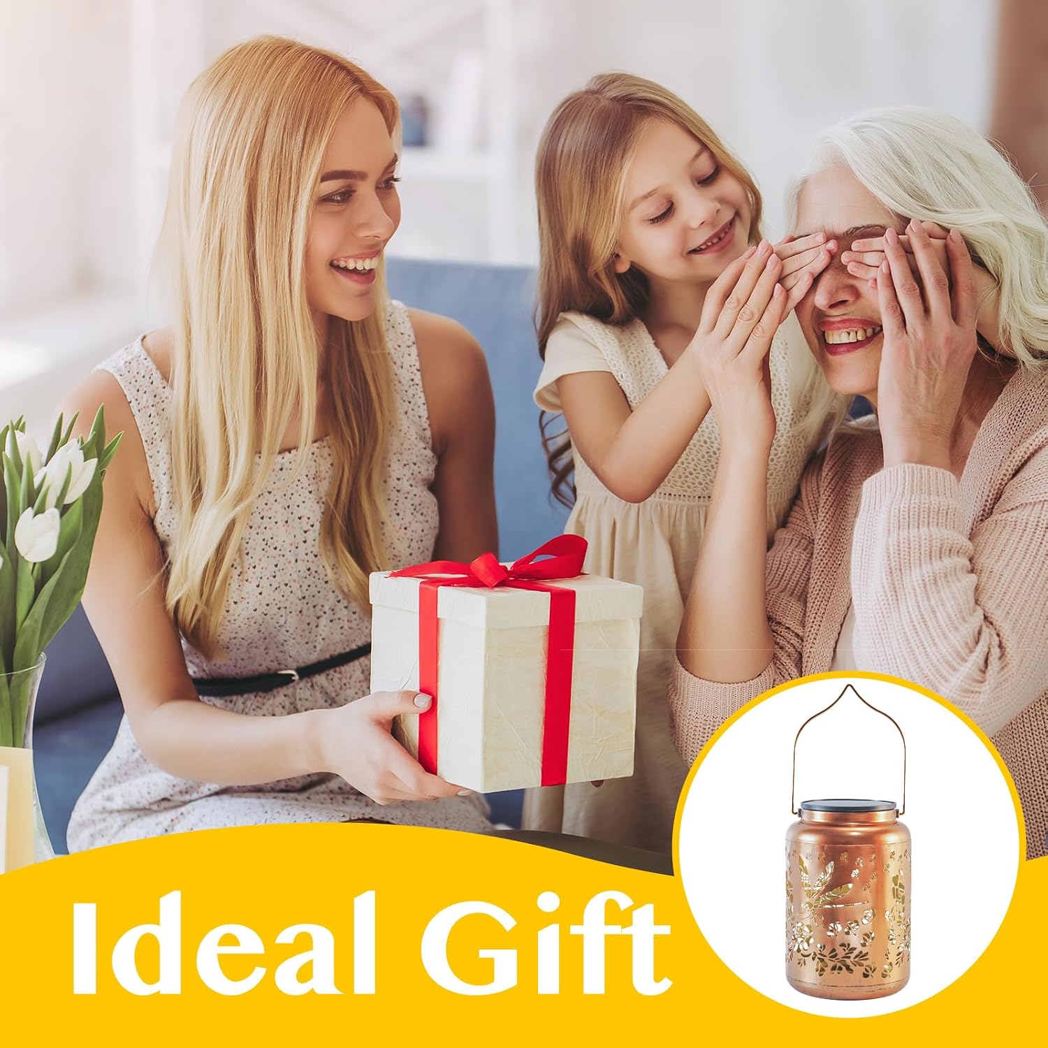 Peacock Solar Lanterns Outdoor Waterproof, Birthday Day Gifts for Women