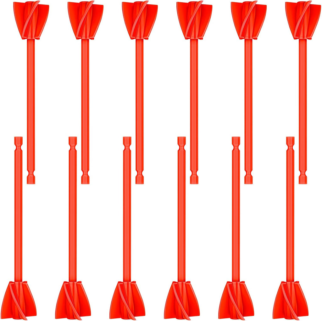 12 Pieces Epoxy Mixer Attachment for Drill Helix Paint Mixer Reusable Paint Stirrers Drill Attachment for Resin for Jewelry Resin Casting Molds (Red, Blue)