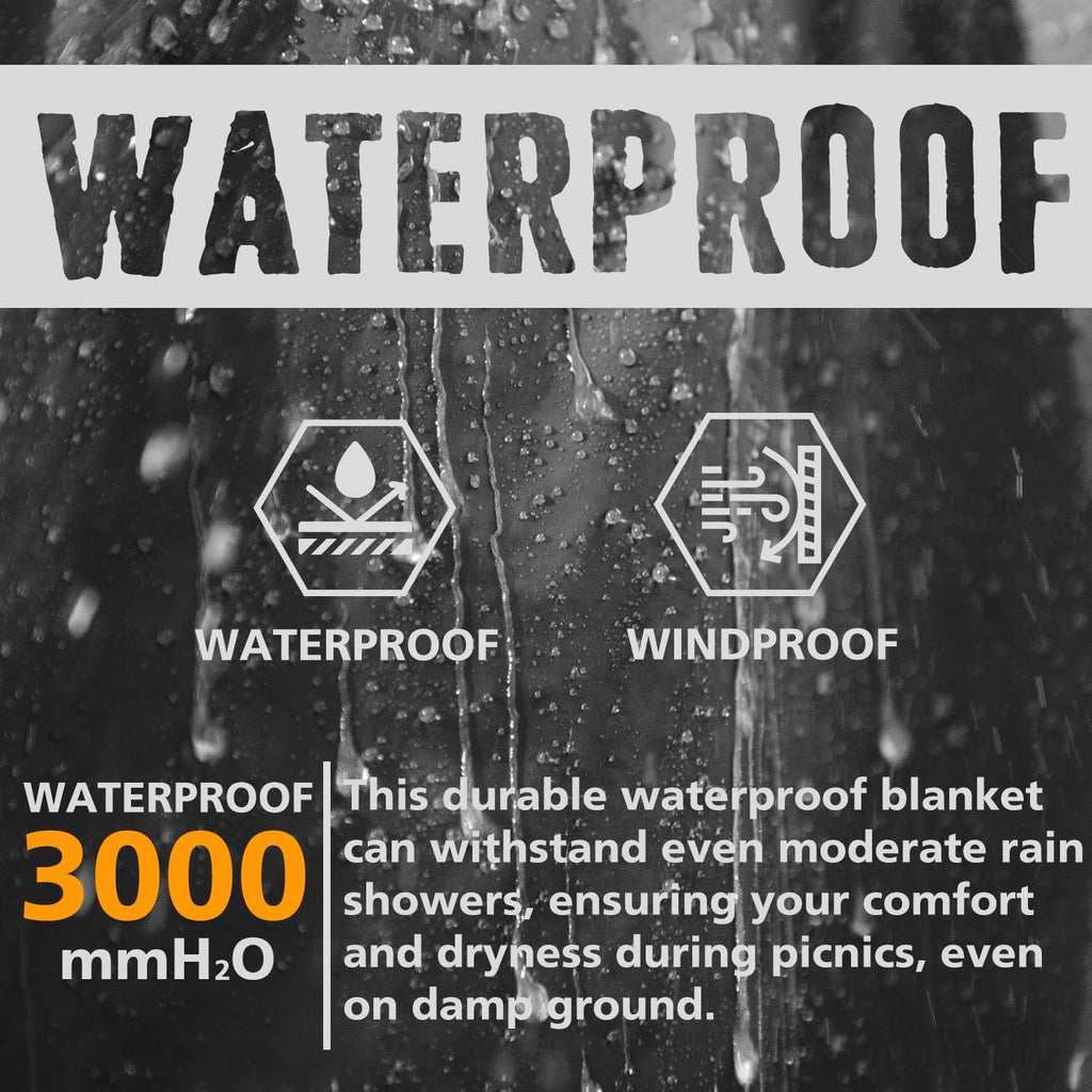 AlphaBeing Waterproof Outdoor Blanket with Merino Wool, Extra Thick Warm