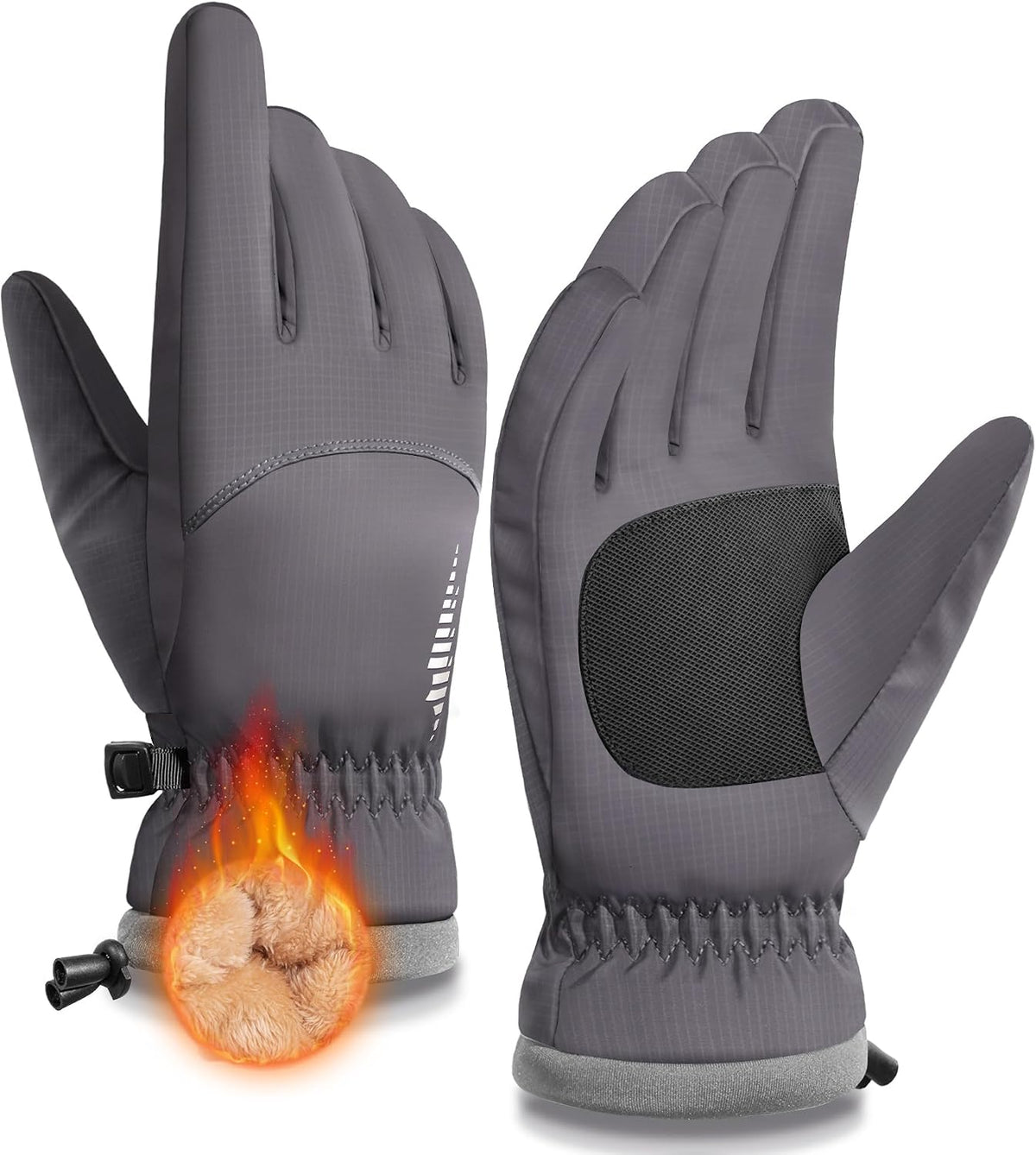 SIMARI Winter Waterproof Warm Gloves Women Men with Touchscreen Fingers, Ski Snow Windproof for Cold Weather Thermal, for Running Hiking Driving Cycling Outdoor Sports Daily Work