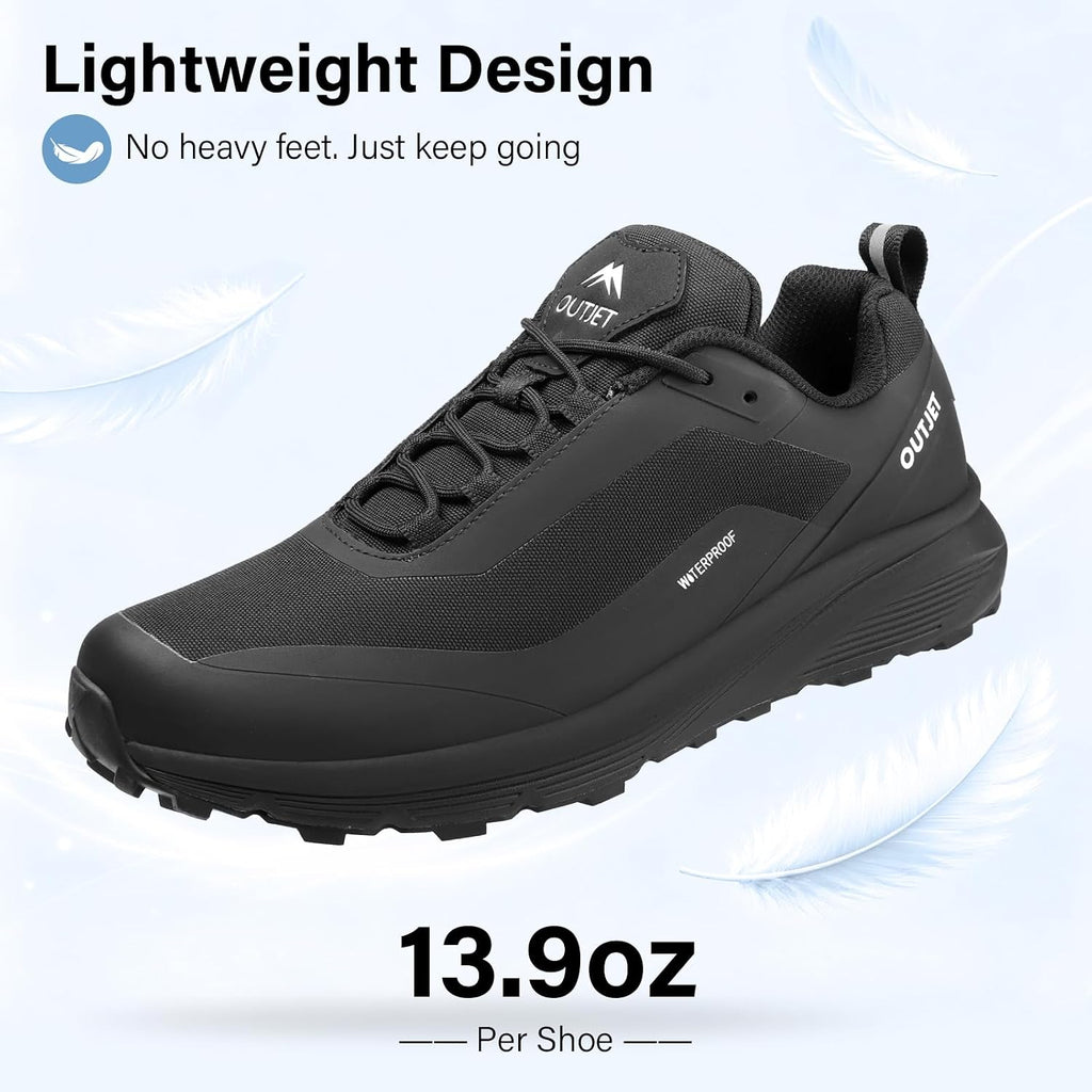 Men's Waterproof Hiking Shoes Lightweight Breathable Anti Slip Outdoor Shoes
