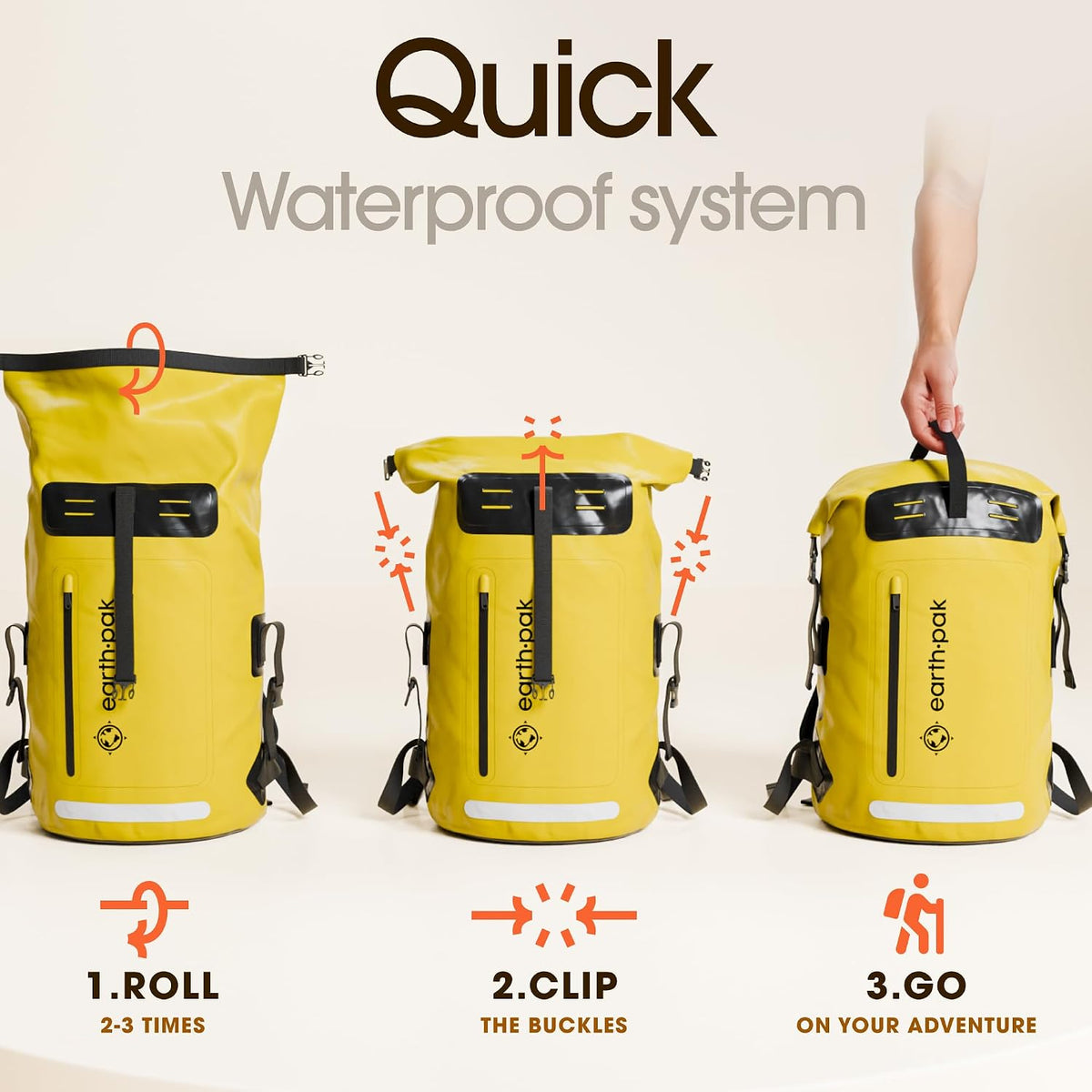 Waterproof Dry Bag Backpack 55L - Kayaking Boating Fishing Rafting Marine