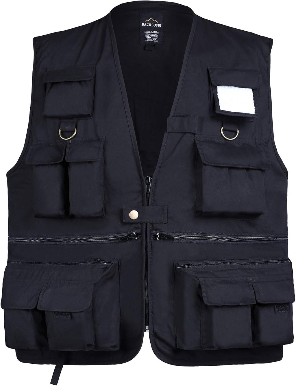 BACKBONE Men's Multi‑Pocket Travel Utility Vest, Outdoor Photography Safari Vest