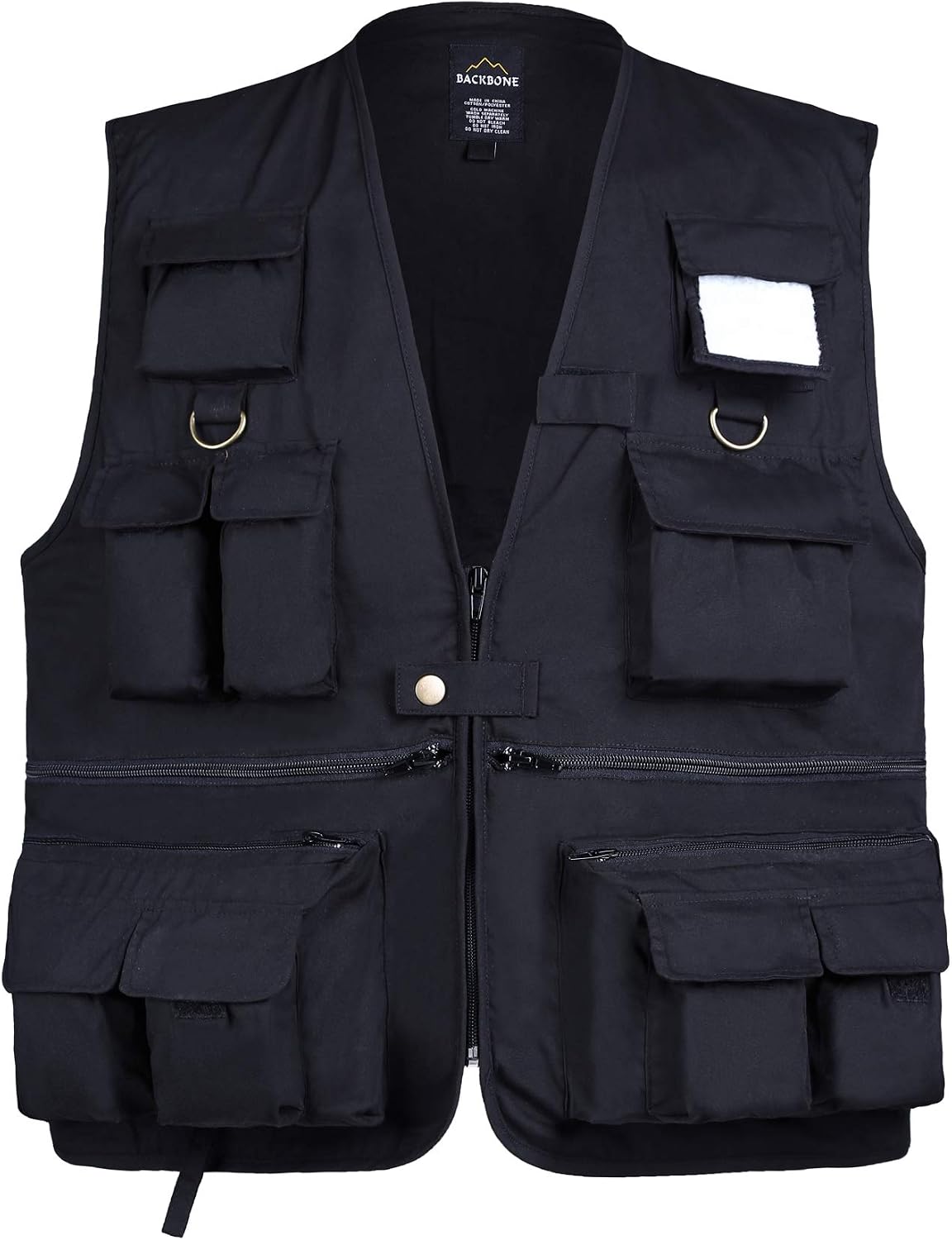BACKBONE Men's Multi‑Pocket Travel Utility Vest, Outdoor Photography Safari Vest