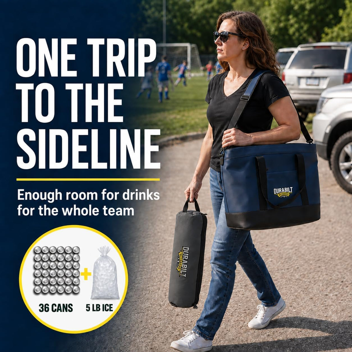Insulated Soft Cooler Tote 36 Can - Leakproof Collapsible