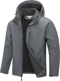 33,000ft Men's Hooded Softshell Jacket Waterproof Fleece Windbreaker Jacket