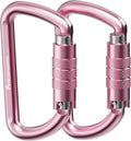 FresKaro 3inch 12kN-2698lbs Auto Locking Carabiner Clips, Solid D Shape, Heavy Duty 7075 Aluminum, Lightweight 1.09oz, Rust Proof, for Hammock, Hiking, Dog Leash, Keychain etc., Multi-Colors