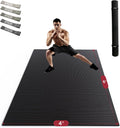 HAPBEAR Large Exercise Mat-6'x4'/7'x5'/6'x8'/6'x9'/6'x10'/6'x12'x 1/3"(8mm)