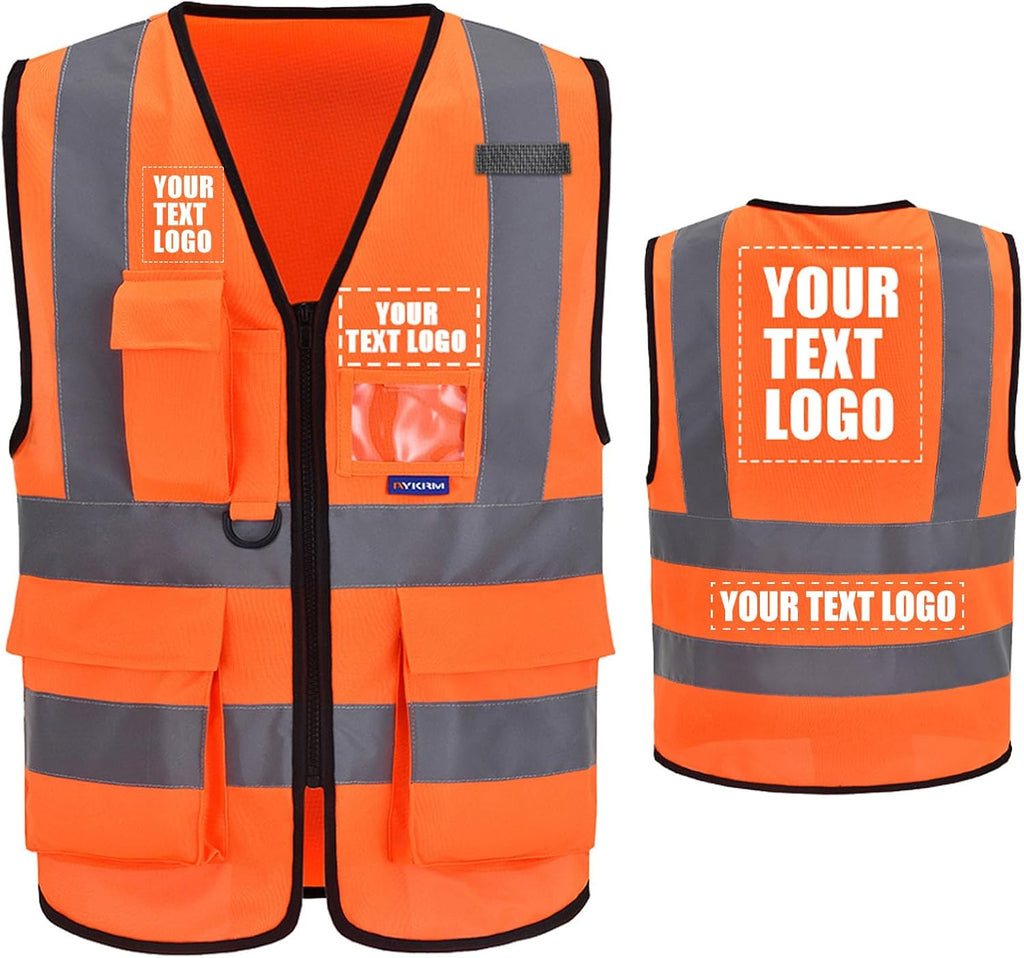A-SAFETY High Visibility Reflective Safety Vest Customize Logo (XS-8XL)