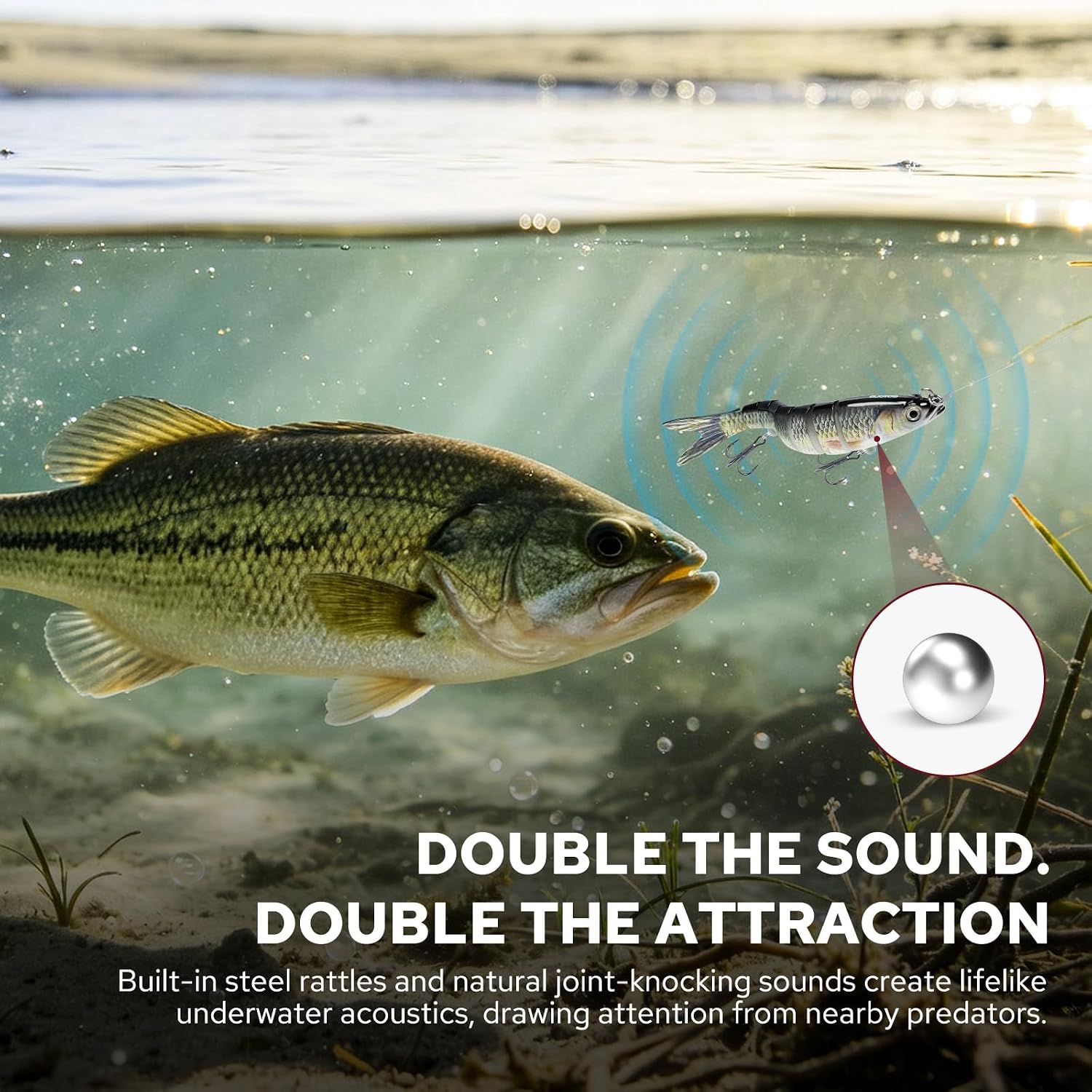 GOTOUR Jointed Swimbaits, Easy Catch Fishing Lures for Bass Trout Crappie
