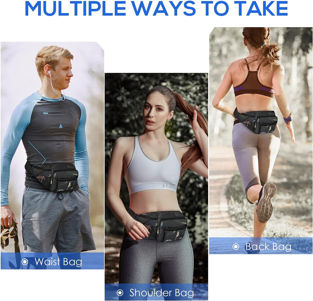 NOOLA Fanny Pack with Water Bottle Holder, Hiking Waist Bag for Men Women