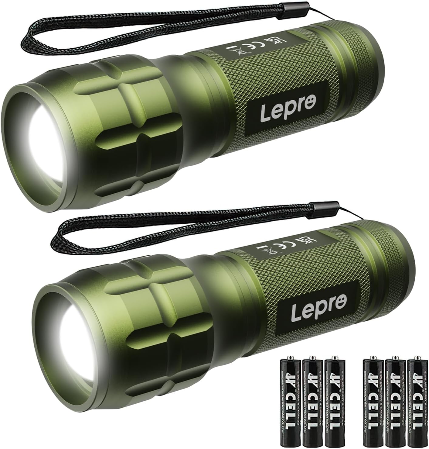 Lepro Lighting Ever LED Flashlight, High Lumens Waterproof Adjustable Focus