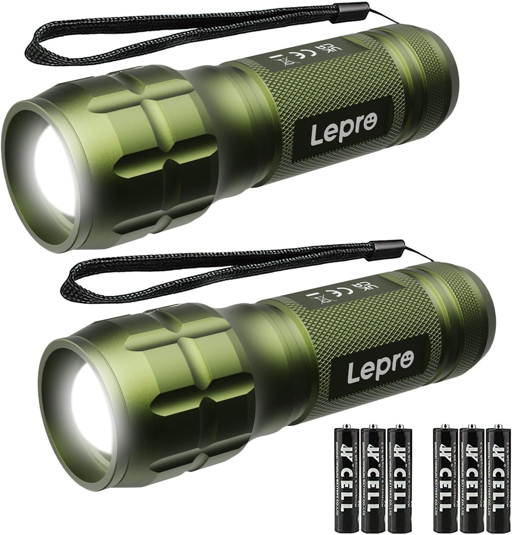 Lepro Lighting Ever LED Flashlight, High Lumens Waterproof Adjustable Focus