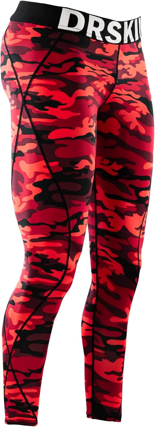 DRSKIN Men’s Compression Pants (5/4/3 Pack) Quick Dry Tights Leggings Sports Baselayer Running Gym Workout