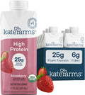 KATE FARMS Organic High Protein Strawberry Shake, 25g Protein, 6 Pack