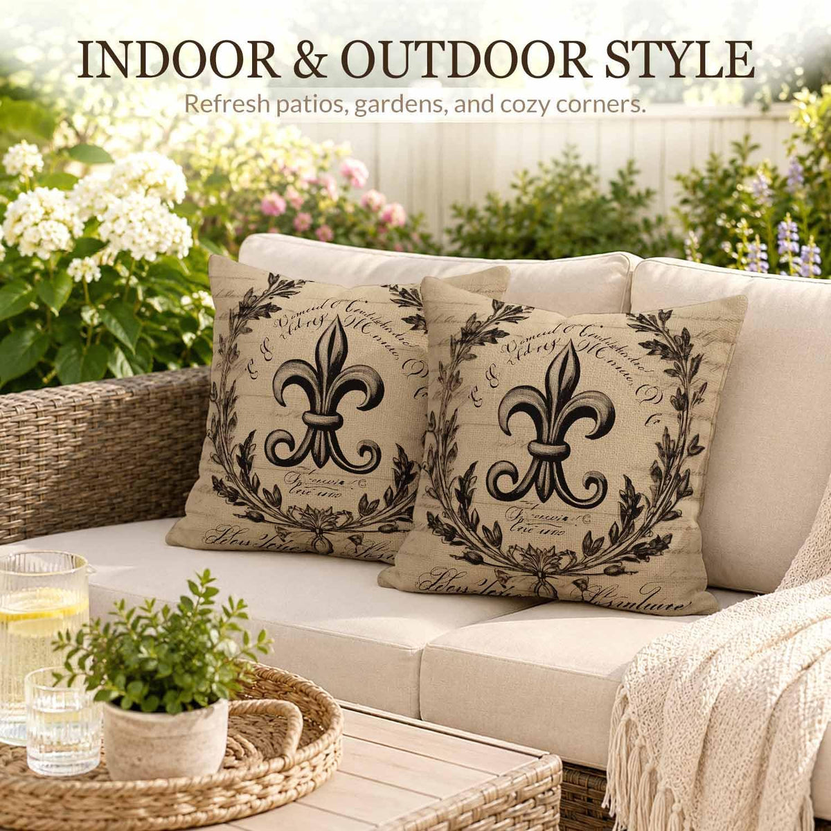 Anchor Throw Pillow Covers Set of 2 Vintage Logo with Leaves Throw Pillow Covers Couch Square Pillowcases Cushion for Living Room Bedroom Sofa 18x18 Inch