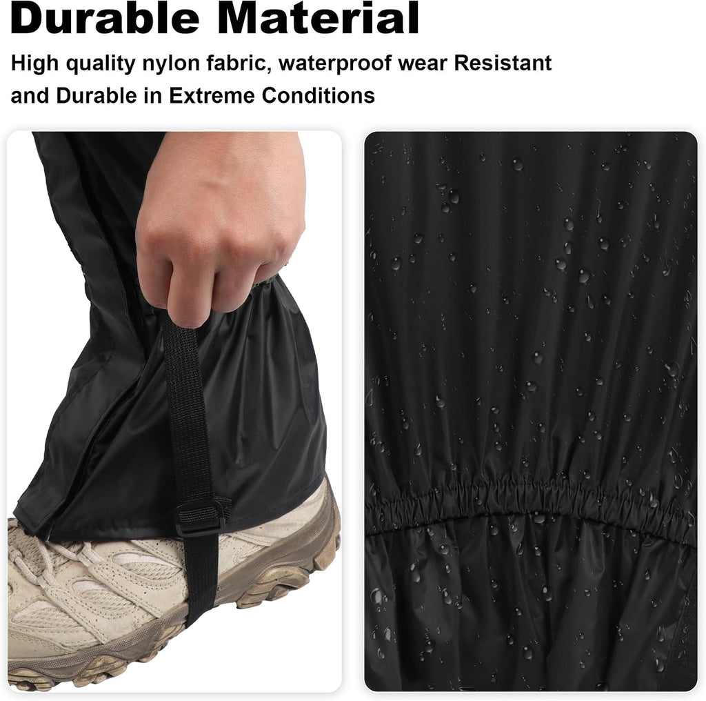 2 PCS Garden Trimming Leg Chaps, Waterproof Lawn Care Leg Gaiters, Adjustable Leg Gaiters, Weed Eating Leg Protectors for Women Men, Leg Guards for Garden and Farm Working Hiking Climbing Hunting