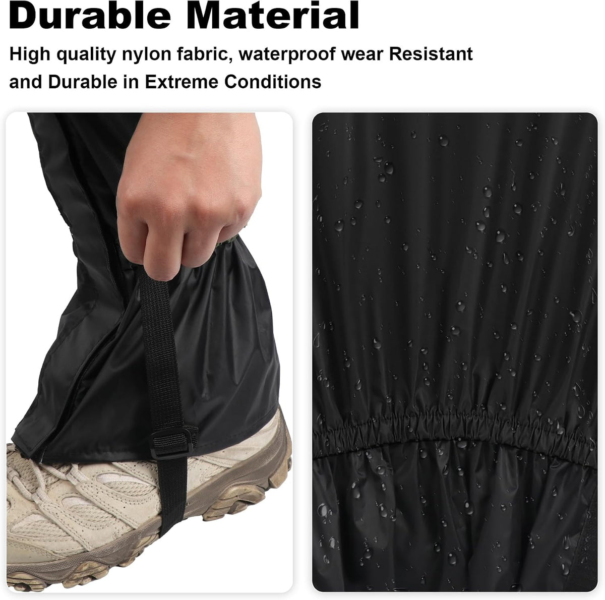 2 PCS Garden Trimming Leg Chaps, Waterproof Lawn Care Leg Gaiters, Adjustable Leg Gaiters, Weed Eating Leg Protectors for Women Men, Leg Guards for Garden and Farm Working Hiking Climbing Hunting