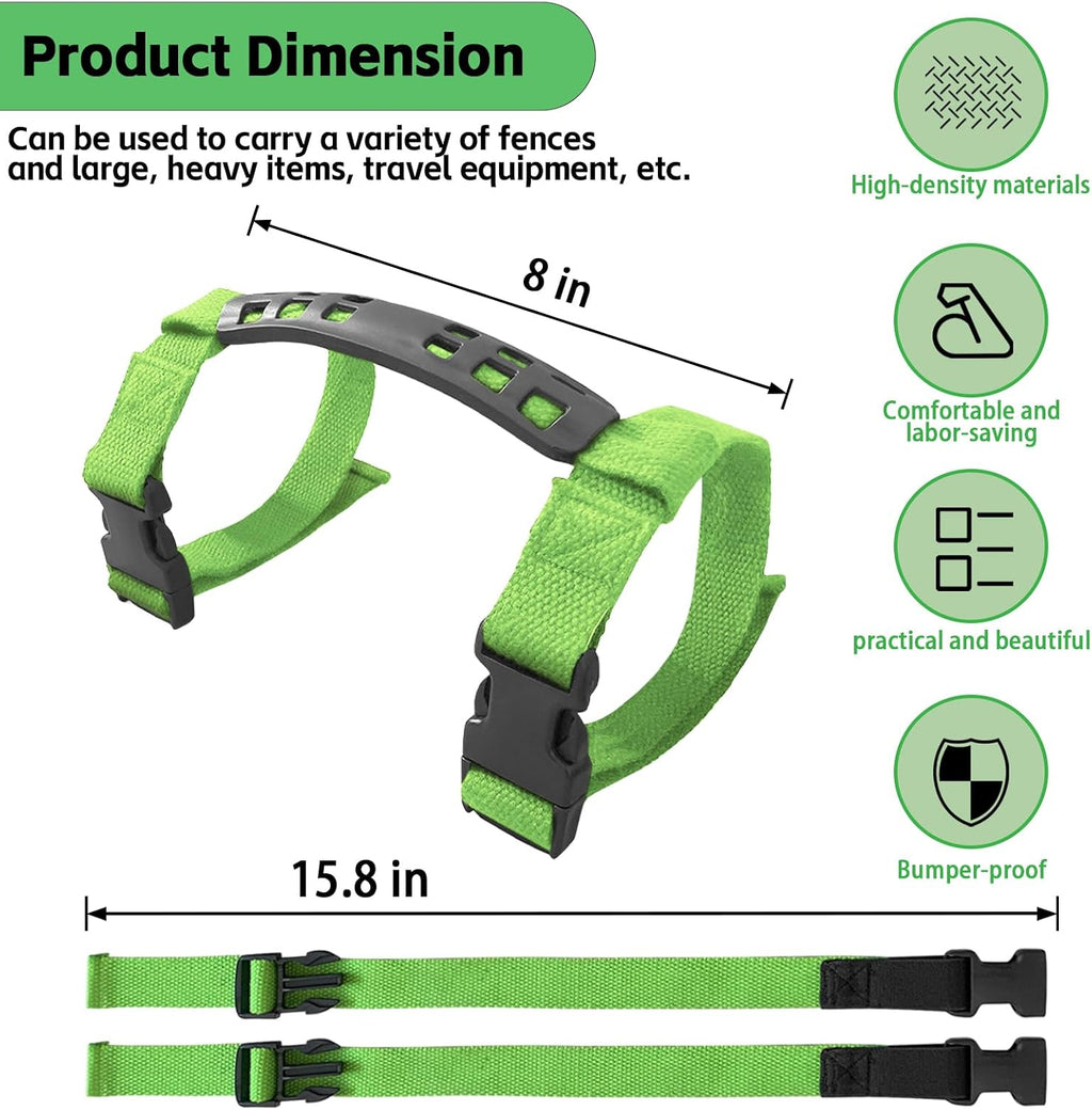 Dog Playpen Easy-Carry Straps, 2Pack (Greener)