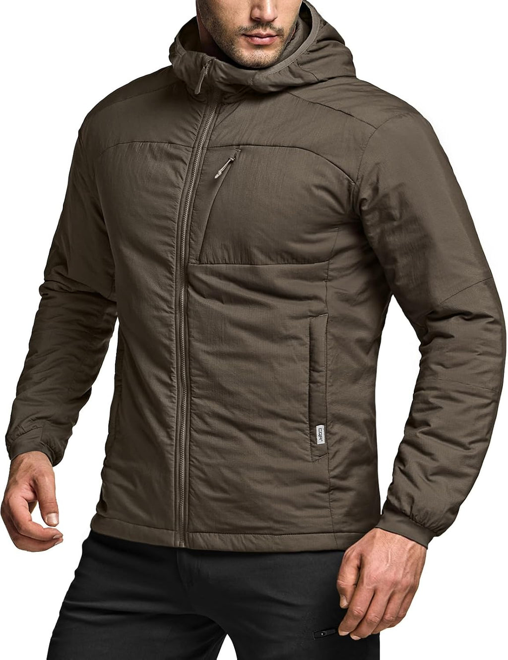 CQR Men's Lightweight Warm Insulated Jacket, Windproof Water Resistant Winter Active Coat for Hiking Work Outdoor Tactical
