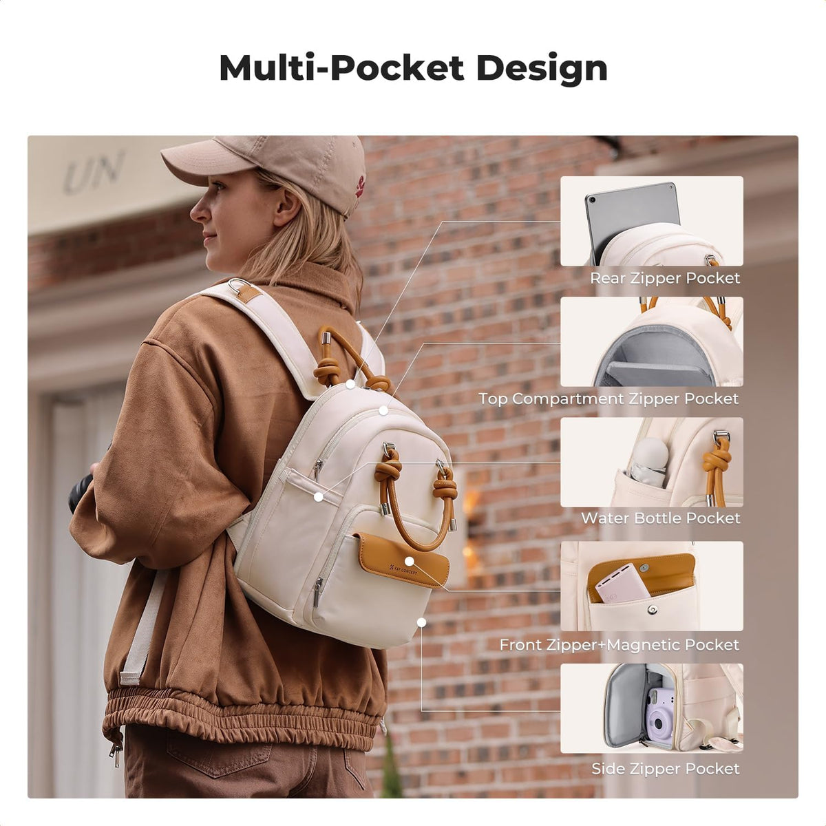 K&F CONCEPT Camera Backpack, DSLR/SLR Small Camera Bag