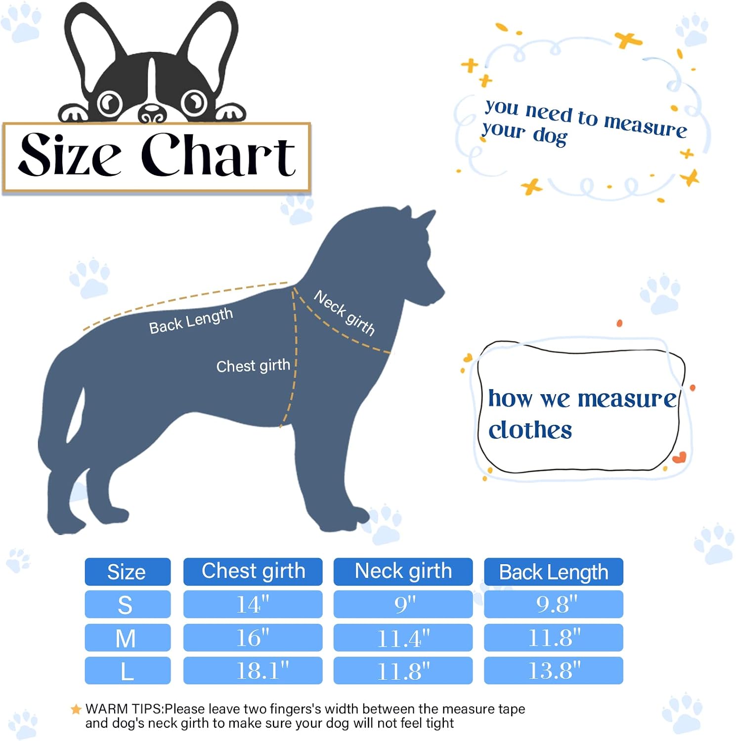 Saintrygo 8 Pcs Dog T-Shirts Printed Funny, Cute Pattern, Large