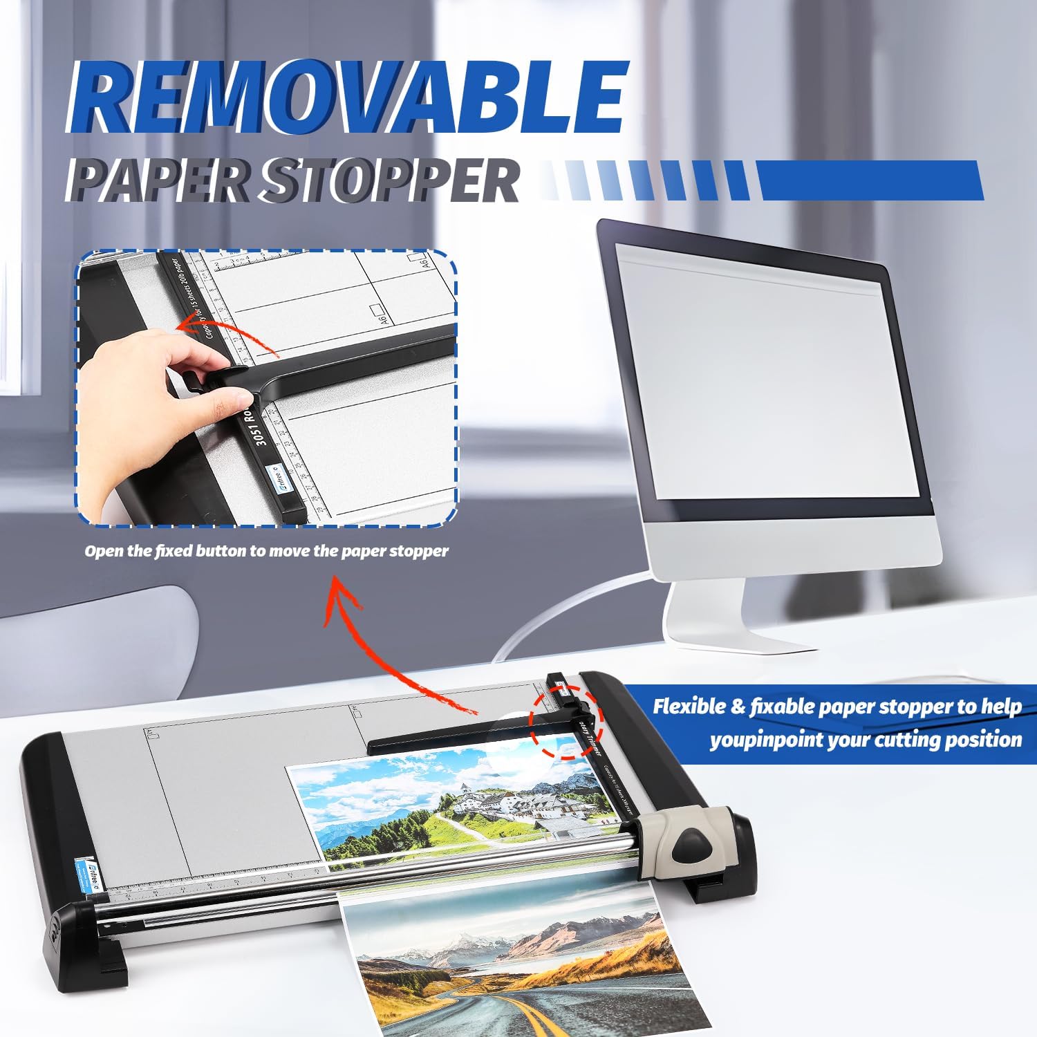 480mm(18.90") Rotary Paper Trimmer, 15 Sheets Heavy Duty Paper Trimmer