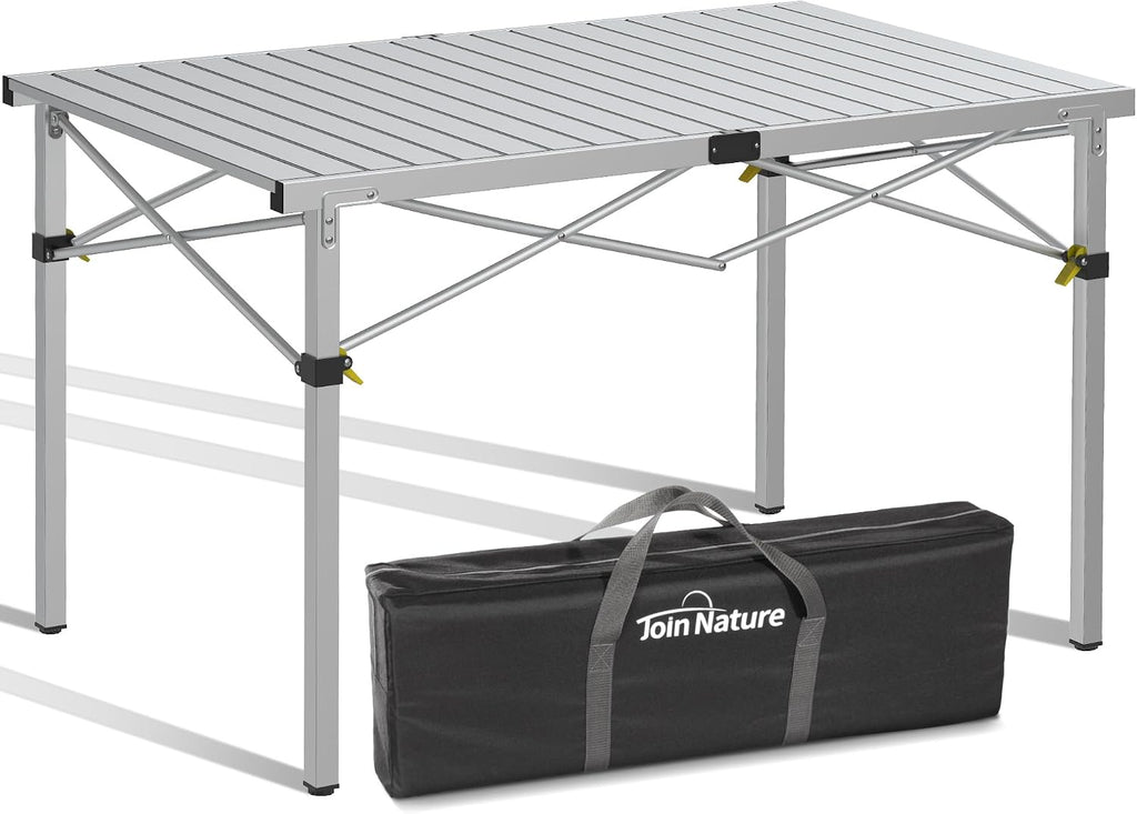 Join Nature 46.4" Large Camping Table for 2-6 People, Heavy Duty Foldable