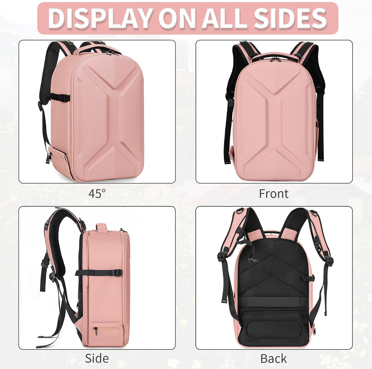 TORIBIO Large Hardshell Camera Backpack DSLR/SLR/Mirrorless Photography Bag