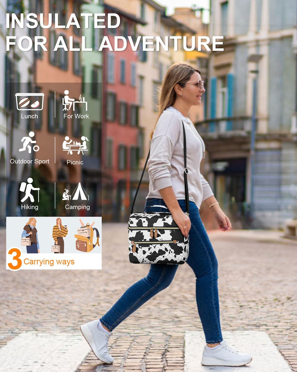 Capolo Lunch Bag for Women Men Insulated Lunch Tote Leakproof Lunchbox Bags