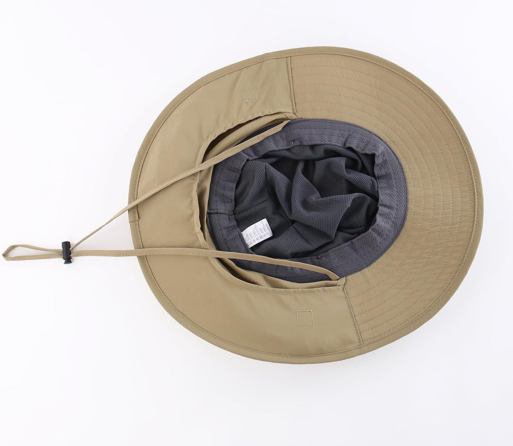 Home Prefer Outdoor UPF50+ Mesh Sun Hat Wide Brim Fishing Hat with Neck Flap Sun Hat for Men Women