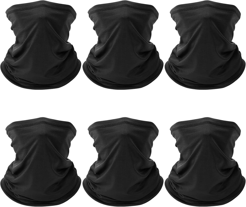 PAETAE 6 Pack Neck Gaiter, Gator Summer UV Dust Mask Cooling Neck Gaiters